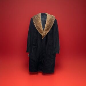 VINTAGE FARIANI‎ LORD JOHN OVERCOAT MADE IN ITALY  CASHMERE AND WOOL 1960s Sz XL